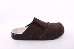 Fuß Bequem Herren Hausschuh Pantolette braun S23 602/01