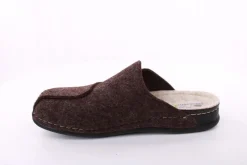 Fuß Bequem Herren Hausschuh Pantolette braun S23 602/01