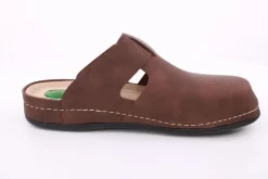 Fuß Bequem Herren Pantolette Clog Leder Gelkissen braun S14 1013M