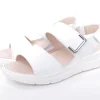 Fußbequem Damen Sandale Leder Wechselfußbett weiß S13 6006/1