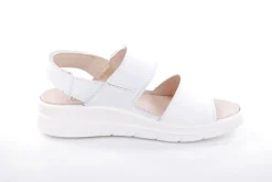 Fußbequem Damen Sandale Leder Wechselfußbett weiß S13 6006/1