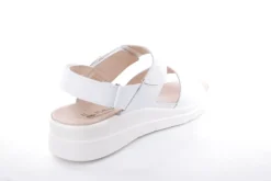 Fußbequem Damen Sandale Leder Wechselfußbett weiß S13 6006/1