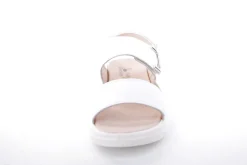 Fußbequem Damen Sandale Leder Wechselfußbett weiß S13 6006/1