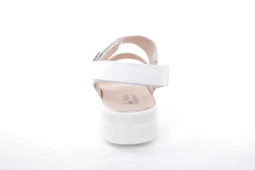 Fußbequem Damen Sandale Leder Wechselfußbett weiß S13 6006/1