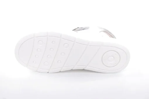 Fußbequem Damen Sandale Leder Wechselfußbett weiß S13 6006/1