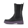 Gabor Biker Boots Leder Warmfutter Wechselfußbett farbige Sohle schwarz S23 31.724.23