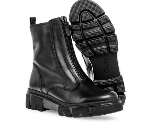 Gabor Biker Boots Leder Wechselfußbett schwarz S23 31.733.27