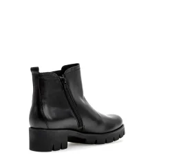 Gabor Chelsea Boots Leder Wechselfußbett derbe Sohle schwarz S23 31.710.27