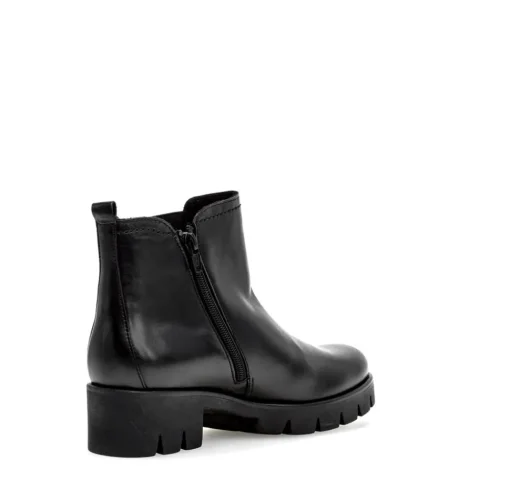 Gabor Chelsea Boots Leder Wechselfußbett derbe Sohle schwarz S23 31.710.27