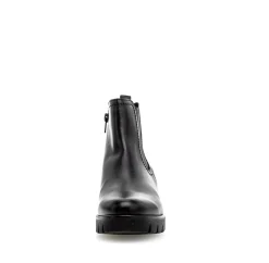 Gabor Chelsea Boots Leder Wechselfußbett derbe Sohle schwarz S23 31.710.27