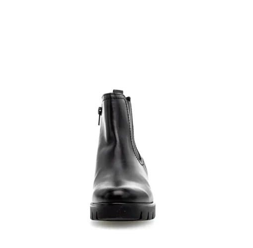 Gabor Chelsea Boots Leder Wechselfußbett derbe Sohle schwarz S23 31.710.27