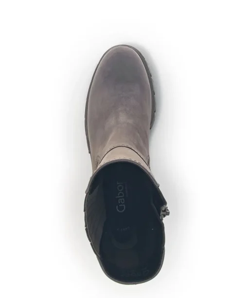 Gabor Chelsea Boots Rauleder Wechselfußbett Comfort- Mehrweite G grau S23 32.761.42