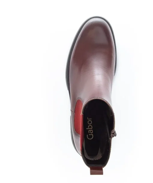 Gabor Chelsea-Boots Leder Wechselfußbett Reißverschluss braun S22 91.610.25