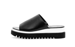 Gabor Damen Pantolette Leder Sägezahnsohle schwarz S14 44.613.27