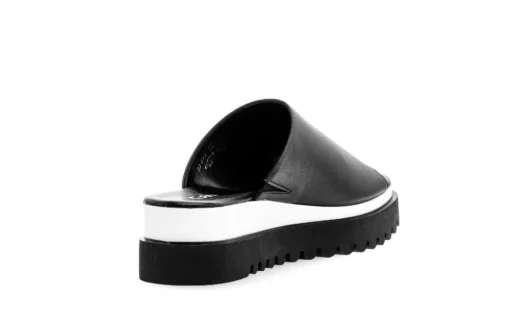 Gabor Damen Pantolette Leder Sägezahnsohle schwarz S14 44.613.27