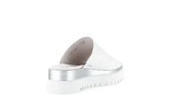 Gabor Damen Pantolette Leder Sägezahnsohle weiß S14 44.613.21