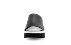 Gabor Damen Pantolette Leder Sägezahnsohle schwarz S14 44.613.27