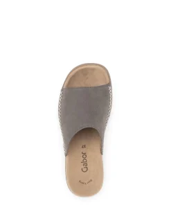 Gabor Damen Pantolette Rauleder grau S14 03.705.13