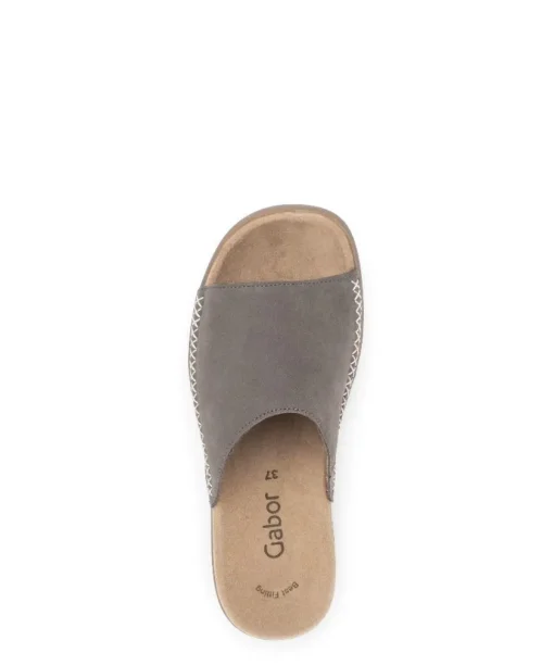 Gabor Damen Pantolette Rauleder grau S14 03.705.13