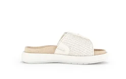 Gabor Damen Pantolette Zierschnalle Bastoptik beige S14 43.754.42
