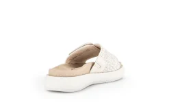Gabor Damen Pantolette Zierschnalle Bastoptik beige S14 43.754.42