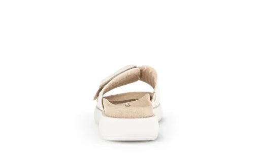 Gabor Damen Pantolette Zierschnalle Bastoptik beige S14 43.754.42