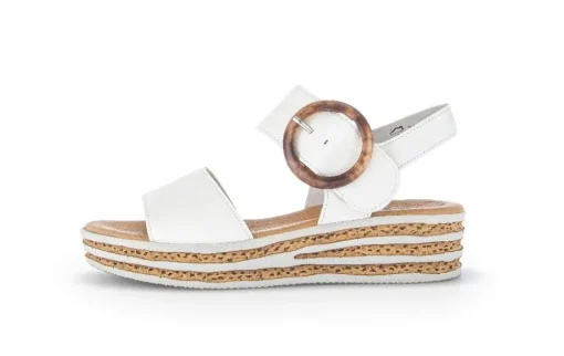 Gabor Damen Plateau Sandale Leder weiß S14 44.550.20