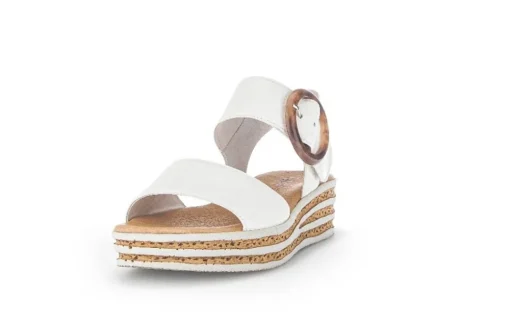 Gabor Damen Plateau Sandale Leder weiß S14 44.550.20