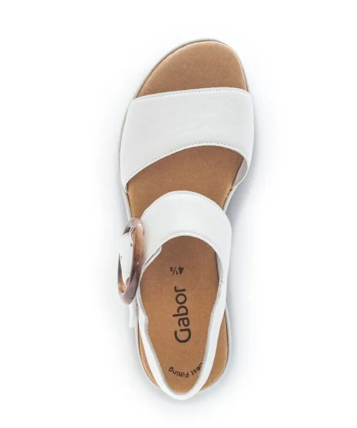 Gabor Damen Plateau Sandale Leder weiß S14 44.550.20