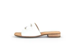 Gabor Pantolette Leder  Zierschnalle  COMFORT-Mehrweite G weiß S14 42.792.50