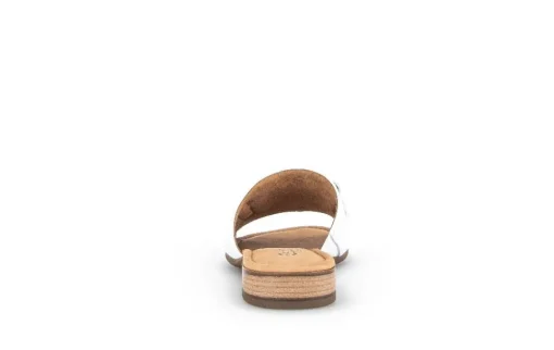 Gabor Pantolette Leder  Zierschnalle  COMFORT-Mehrweite G weiß S14 42.792.50