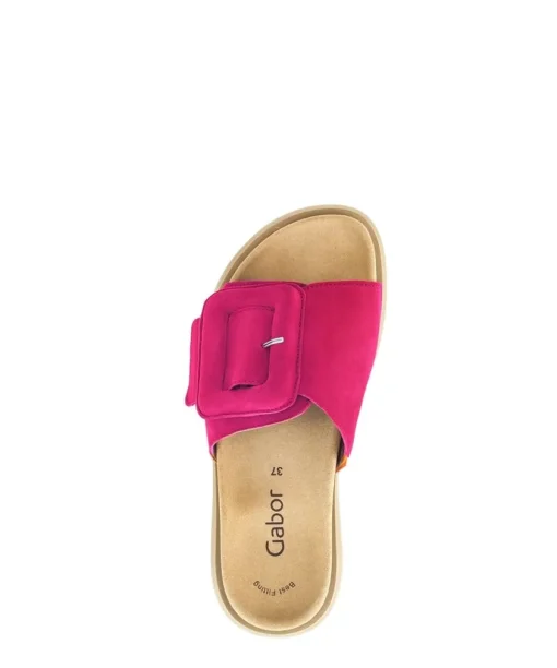 Gabor Pantolette Rauleder große Zierschnalle pink S14 43.751.10