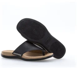 Gabor Pantolette Zehentrenner Leder schwarz 03.700.27