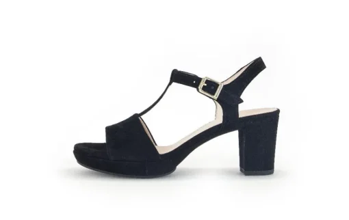 Gabor Riemchensandale Rauleder COMFORT-Mehrweite G schwarz S14  42.391.47