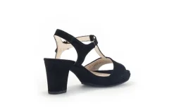 Gabor Riemchensandale Rauleder COMFORT-Mehrweite G schwarz S14  42.391.47