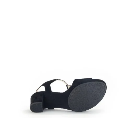 Gabor Riemchensandale Rauleder COMFORT-Mehrweite G schwarz S14  42.391.47
