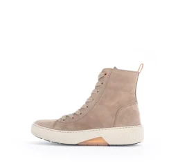 Gabor rollingsoft Schnürstiefelette Rauleder Wechselfußbett beige S22 96.805.44