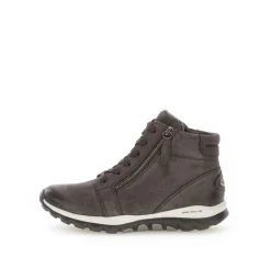 Gabor rollingsoft Schnürstiefelette Rauleder Wechselfußbett grau S23 36.868.39