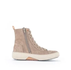 Gabor rollingsoft Schnürstiefelette Rauleder Wechselfußbett beige S22 96.805.44