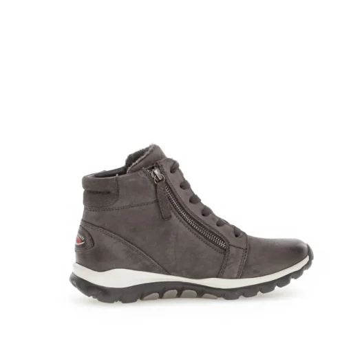 Gabor rollingsoft Schnürstiefelette Rauleder Wechselfußbett grau S23 36.868.39