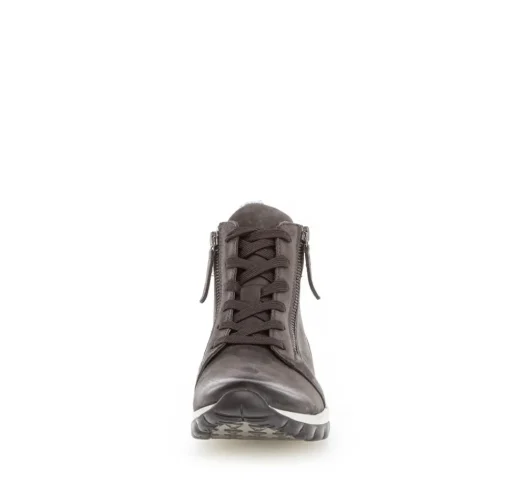 Gabor rollingsoft Schnürstiefelette Rauleder Wechselfußbett grau S23 36.868.39
