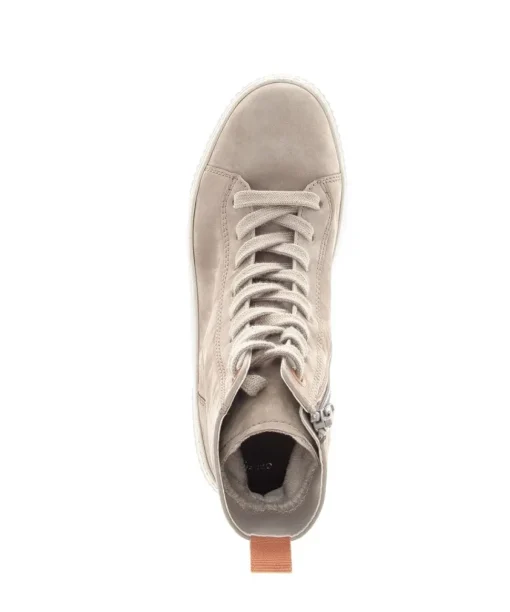 Gabor rollingsoft Schnürstiefelette Rauleder Wechselfußbett beige S22 96.805.44