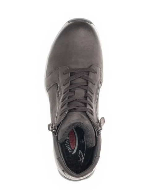 Gabor rollingsoft Schnürstiefelette Rauleder Wechselfußbett grau S23 36.868.39