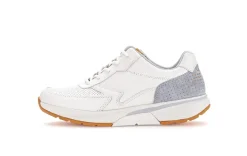Gabor rollingsoft Sneaker Leder Materialmix Wechelfußbett weiß S14  9.876.51