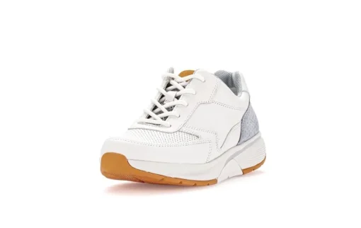 Gabor rollingsoft Sneaker Leder Materialmix Wechelfußbett weiß S14  9.876.51