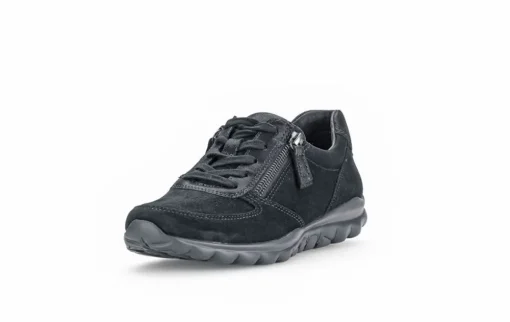 Gabor rollingsoft Sneaker low Rauleder Wechselfußbett blau S23 36.968.26