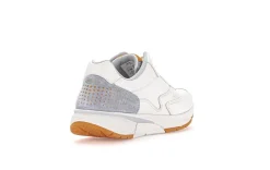Gabor rollingsoft Sneaker Leder Materialmix Wechelfußbett weiß S14  9.876.51