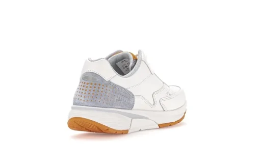 Gabor rollingsoft Sneaker Leder Materialmix Wechelfußbett weiß S14  9.876.51