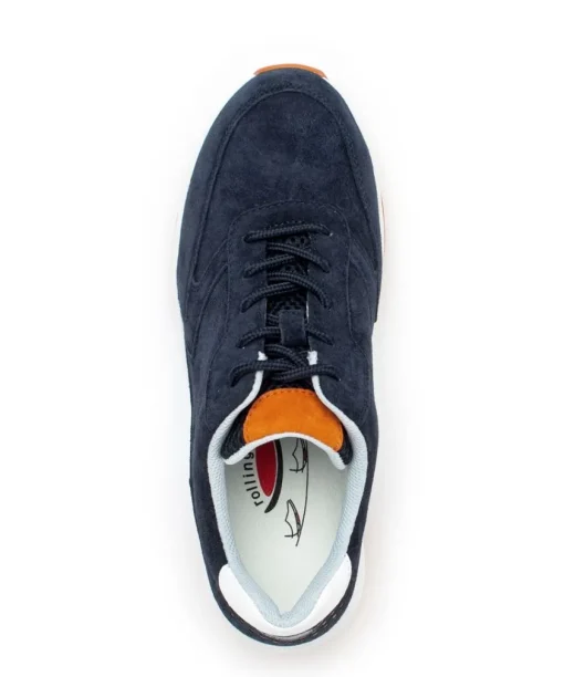 Gabor rollingsoft Sneaker Rauleder Wechselfußbett blau S14  9.876.36