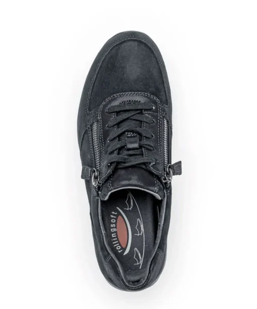 Gabor rollingsoft Sneaker low Rauleder Wechselfußbett blau S23 36.968.26